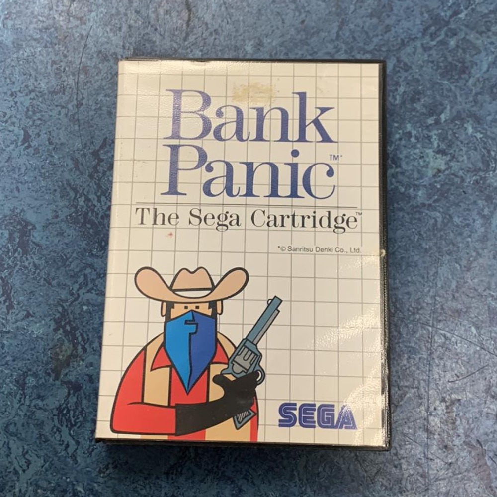Cartouche Master System Occasion Jeu Vidéo Bank Panic ! Complet Pour Sega Master System - Carte Sega Card, Bon état Mega PC